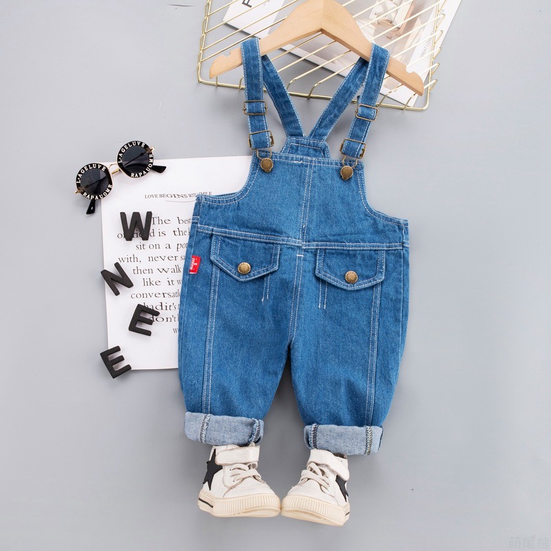 Baby Jongens Meisjes Overall Denim Broek Lente Herfst Kinderen Casual Bib Broek Voor Bebe Jongen Baby Kleding Peuter Outfits 2022: blue / 12m