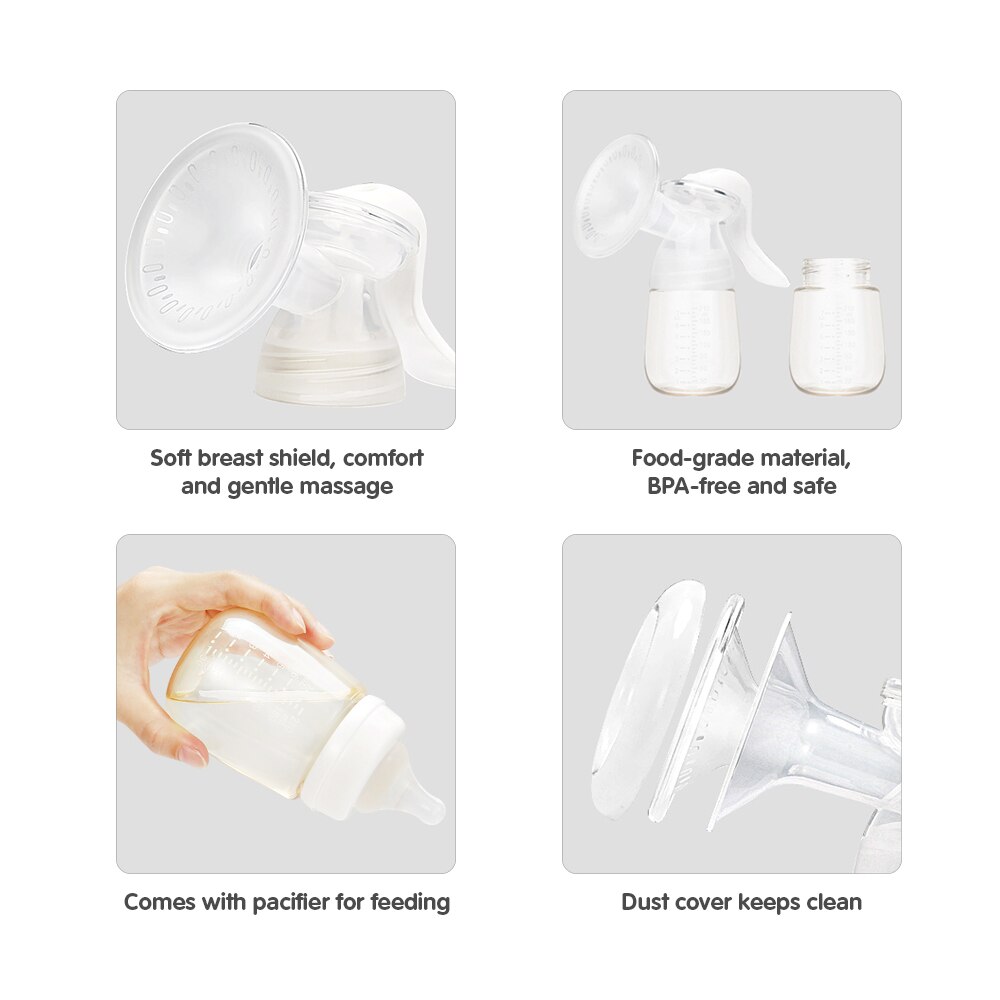 YOUHA Manuelle Brust Pumpe silikon Mit 210ml Breiten Mund Baby Fütterung Milch Flasche BPA FREI Postpartale Milch Hersteller Bebes accesorios