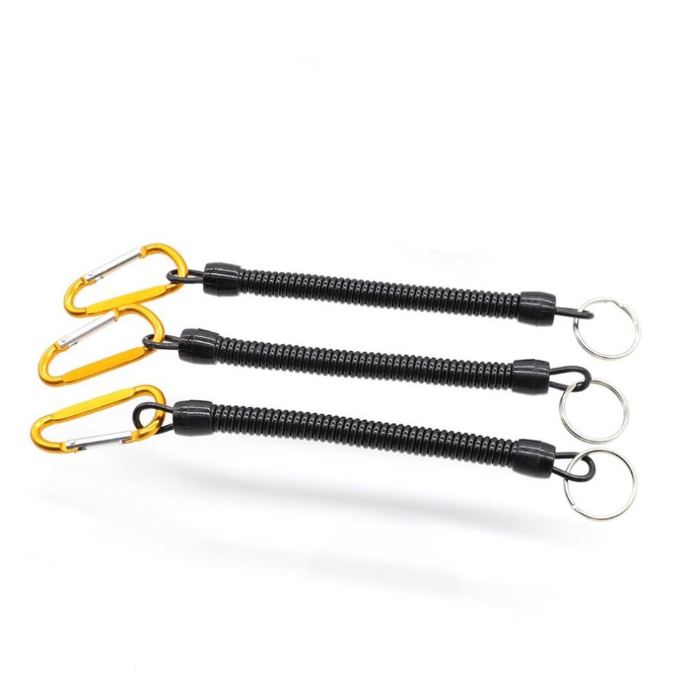 1pc fiskefjeder lanyard snor krog sikker tænger læbegreb justerbart grejværktøj fisketilbehør