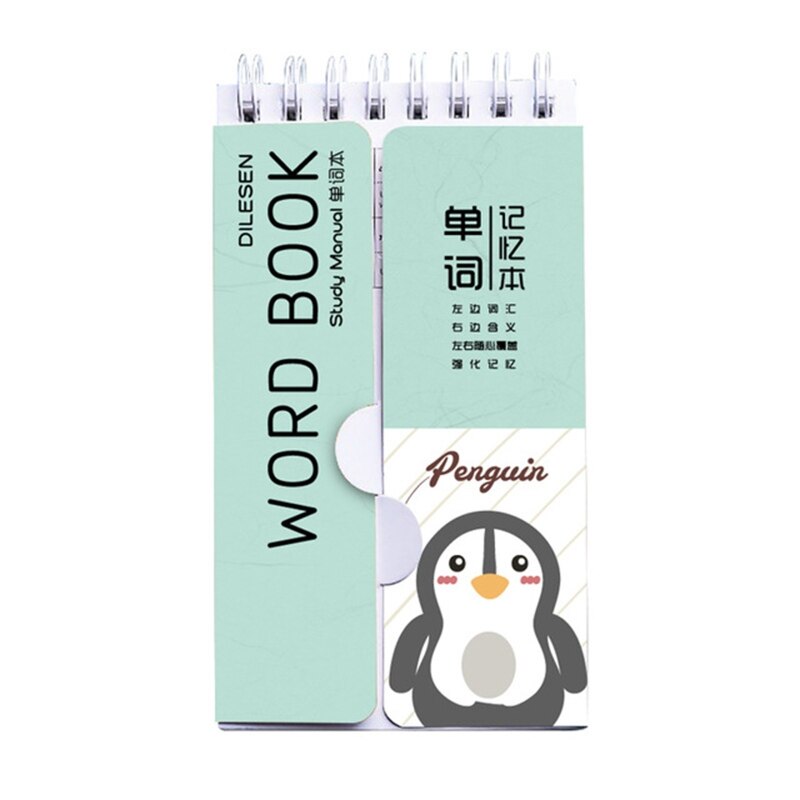 Portable Notepad Mini Spiral Notebook Pocket Study To-do-list Pad Notebook: Penguin