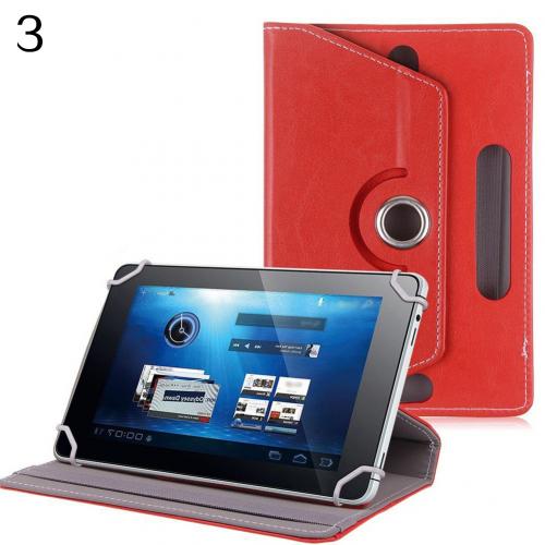 7 "/8"/9 "/10" Kunstleer Tablet PC Case Cover 360 Graden Roterende Stand Universele Houder 7 8 9 10 inch: Blauw