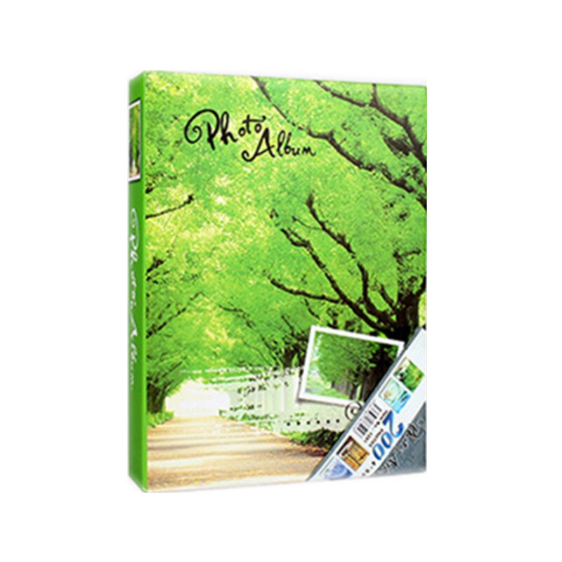 200 Sheets Season Photo Album Scrapbook Interleaf Type Classical 6 Inch Sping Paper Photo Album: Blue