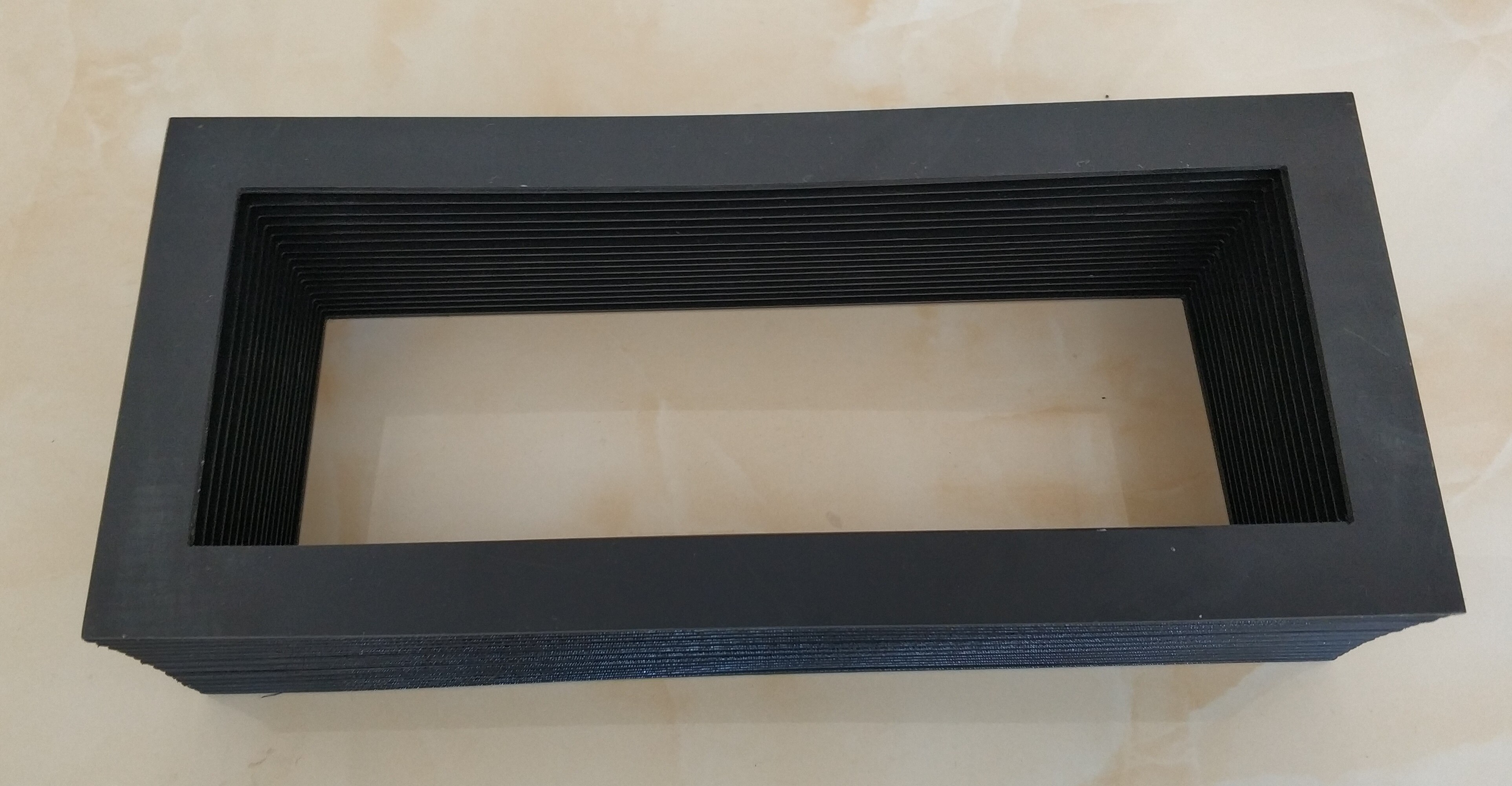 Soufflet de protection Rectangle, Lmax 300mm, extérieur 290 mm x 110mm, intérieur 260 mm x 80 mm