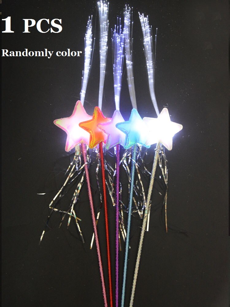 Enfants adultes LED clignotant tiare couronne bandeau brillant lumière jusqu'à anniversaire chapeau fête de mariage Led décor Navidad noël: 1pcs magic wand
