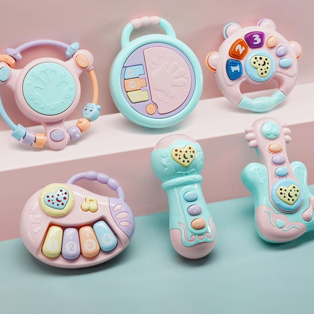Sonajero manual para niños de 0 a 12 meses con música china