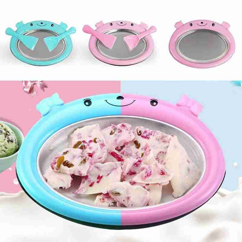 Instant Ice Cream Maker Yogurt Sorbet Gelato Ice Roll Pan Kitchen Cream Machine For Kids Ice DIY Maker Gadgets Home K4J6 K2N3