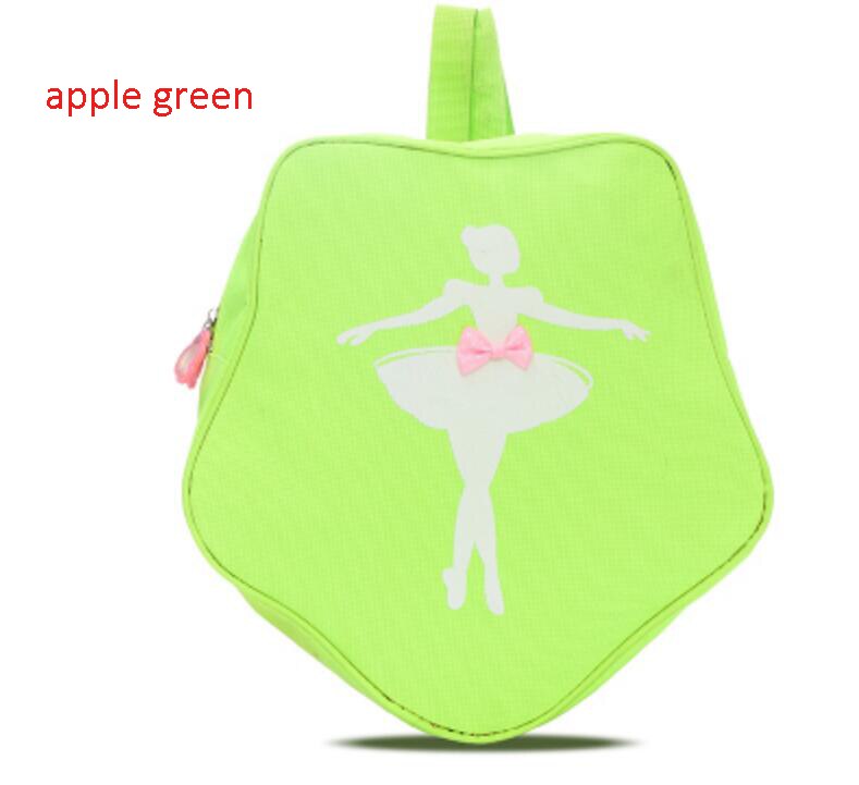 Sacos Para Meninas Crianças Mochila Escolar Para A Dança Ballet rosa Bailarina Crianças Sacos Bonito Estrela Saco da Dança Ballet: apple green