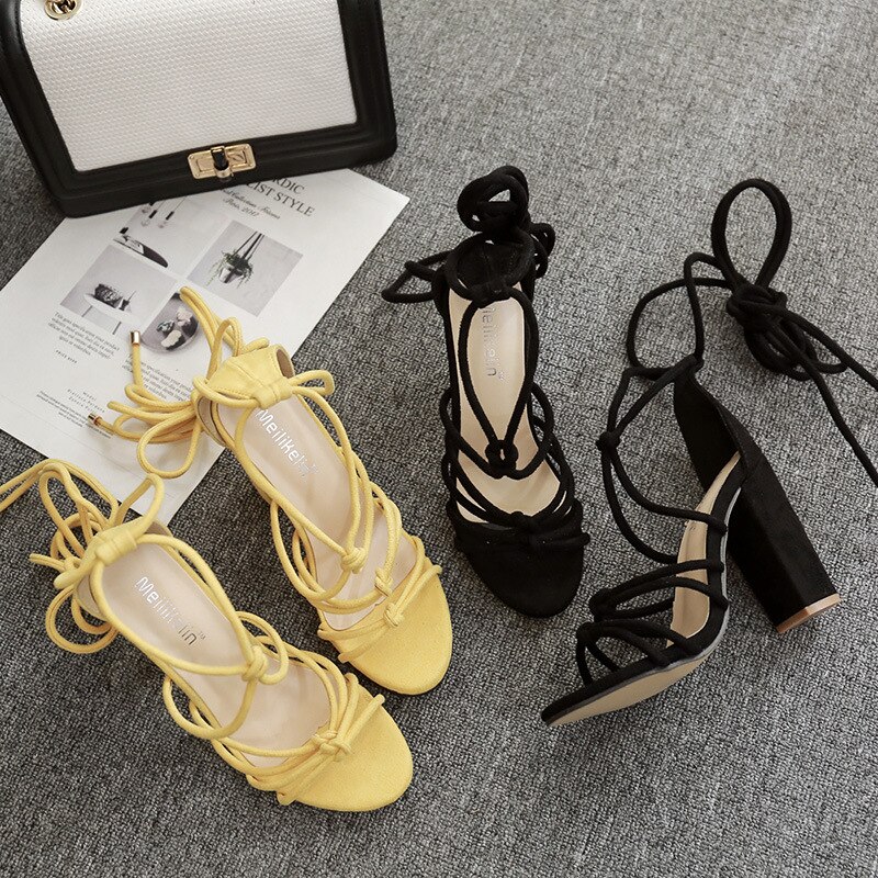 Ltarta Vrouwen Sexy Vierkante Hakken Grote Zomer Vis Mond Kruis Bandjes Dikke Met Super Hoge Hak Sandalen 40 Yards ZL-516-6