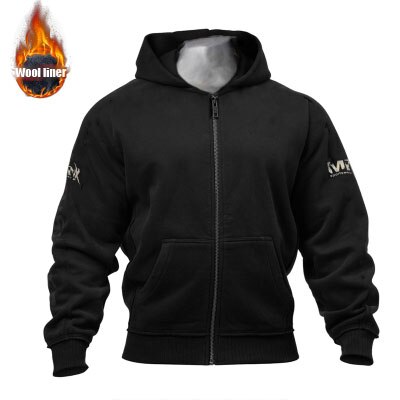 Homens inverno com capuz treino de musculação camisola solta sportwear musclewear terno masculino quente suor camisa hoodies casaco cardigan: XXL / Preto