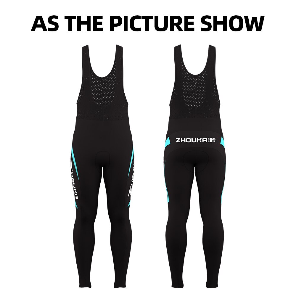 Zhouka Cycling Bib Tights with Seat Pad Men's Cycling Tight Trousers: As the picture show / XXL