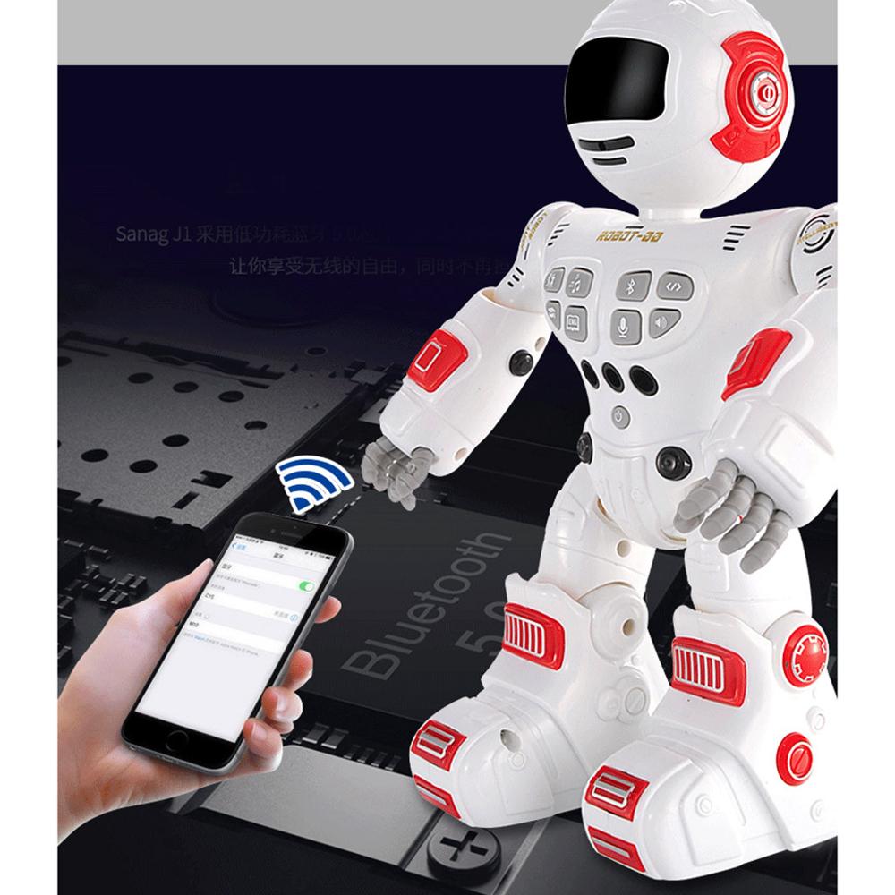 Children Intelligent Programming Gesture Sensing LED Dancing Action Robot RC Remote Control Toy For Kids