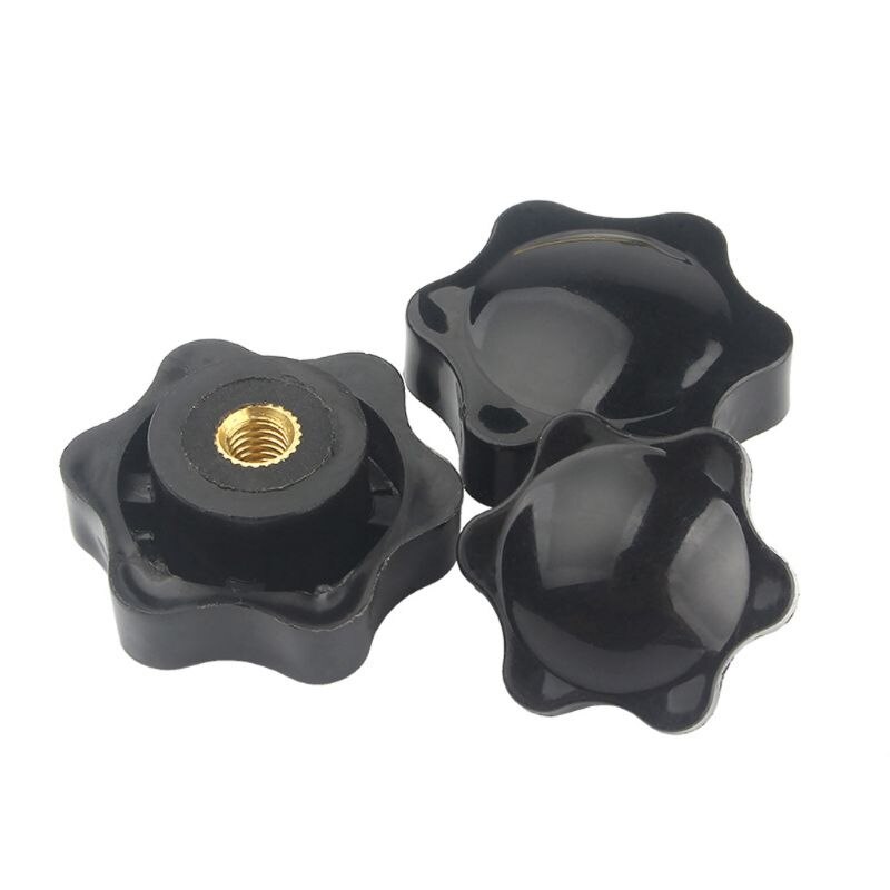 10 stück  m5 m6 m8 m10 pflaumen-handfestziehmuttern griff gewinde stern mechanische rändelmutter manueller klemmknopf