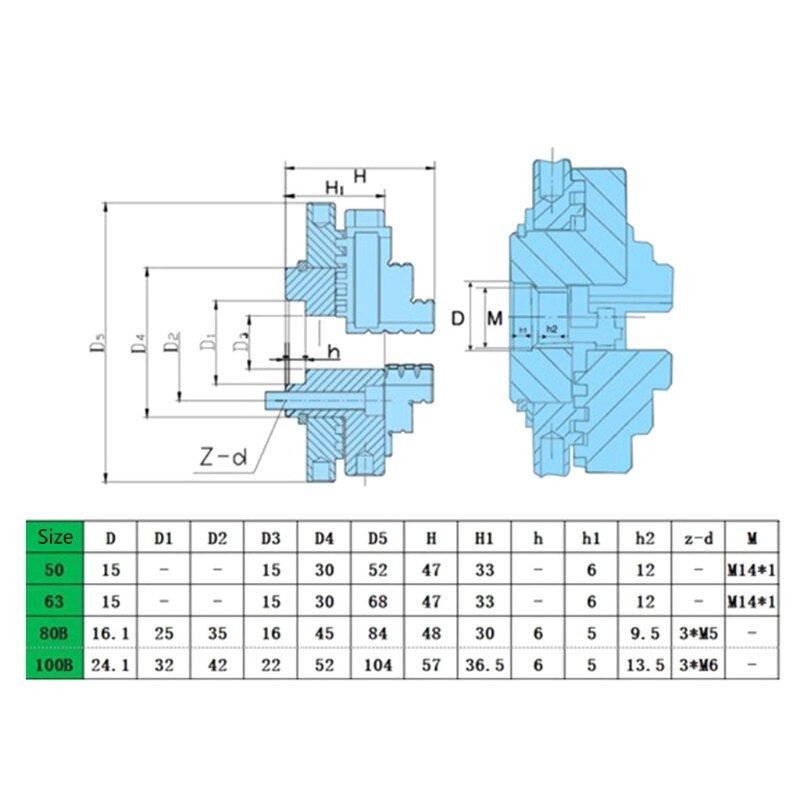 K01-50 50mm Chuck Mini Woodworking Hand Chuck w/ 3 Jaws