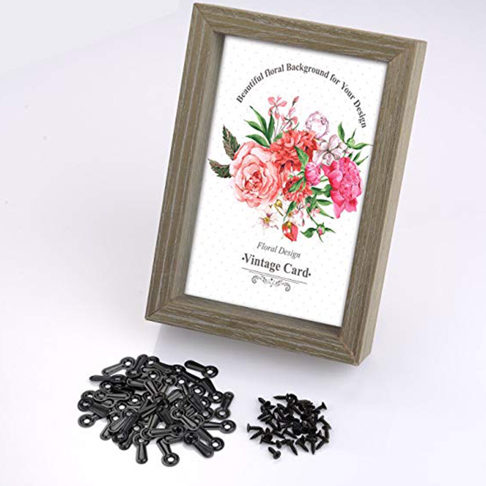 160pcs Lock Lightweight Photo Mirror Frame Metal Wall Backboard Fixing Art Work Mini Practical Pictures Hanging Turn Button