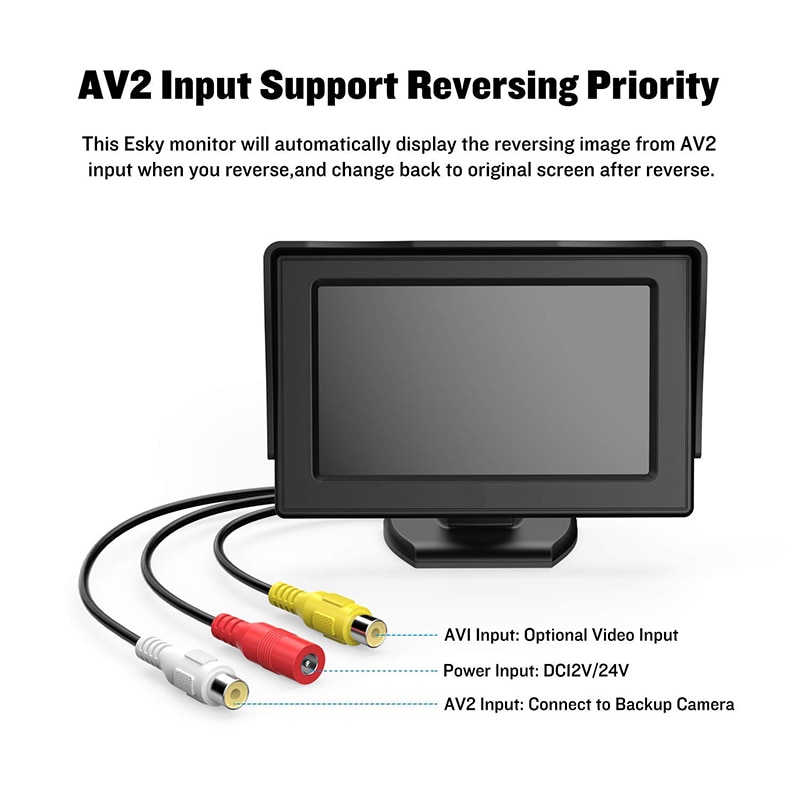 4.3 Inch Opvouwbare Auto Monitor Tft Lcd-scherm Camera Reverse Camera Parking System Voor Auto Achteruitkijkspiegel Monitoren Ntsc Pal