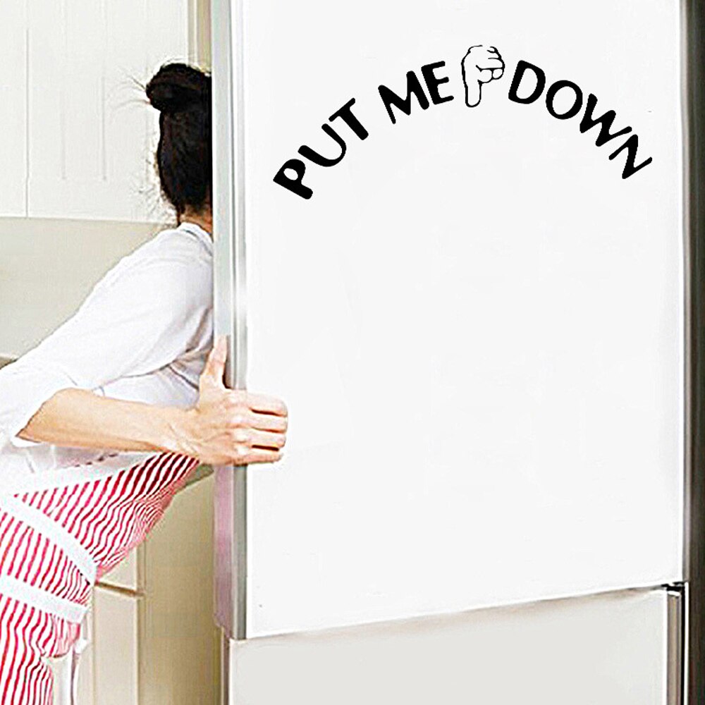 Removable Wall Sticker PUT ME DOWN Gesture Hand Decal Bathroom Decor Refrigerator Toilet Seat Sticker Switch Sticker