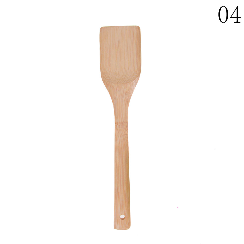 1pc Bamboo Utensil Kitchen Wooden Cooking Tools Bamboo Wood Kitchen Spoon Spatula Mixing Healthy: 4