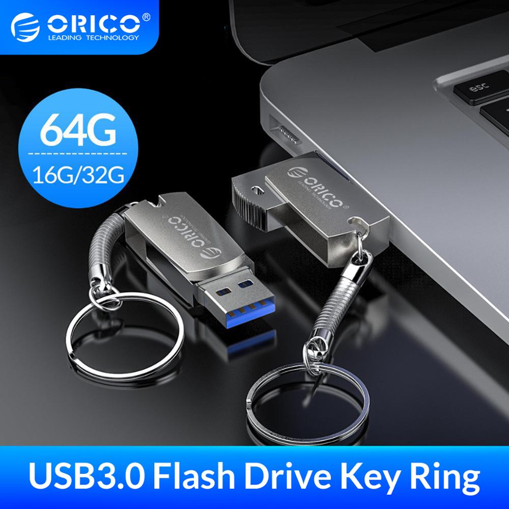 Orico 3.0 Usb Flash Drive 64 Gb 32 Gb 16 Gb Usb 3.0 Metalen Flash Memory Usb Stick Met Key ring Opslag Flash Disk Flash Drive Флешк