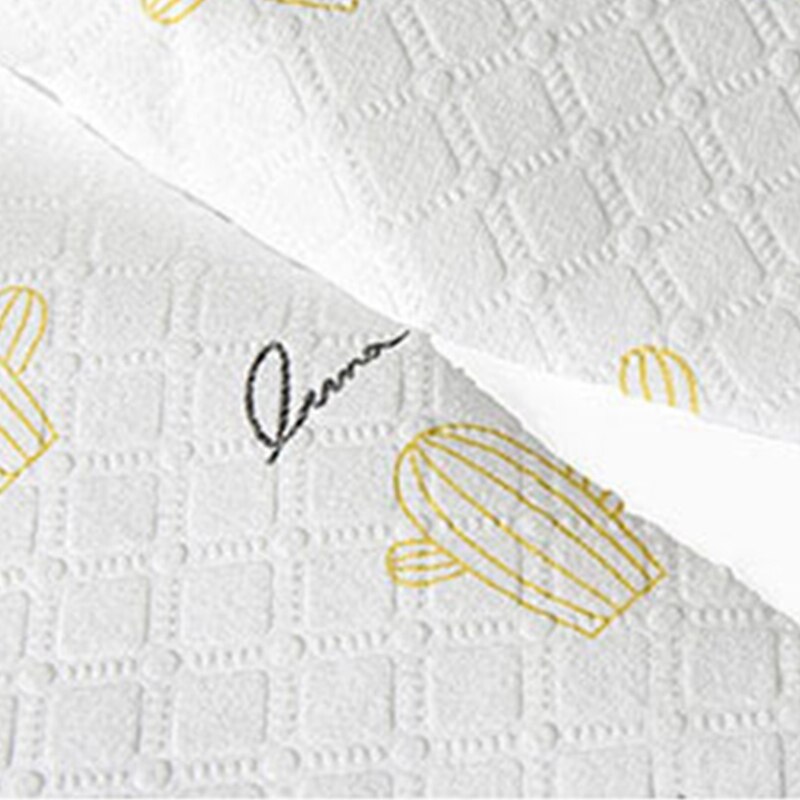 Kitchen Paper Towels, Wet and Dry Cleaning Cloth Reusable Strong Oil-Absorbing Paper Towels, Kitchen Paper Cactus Style