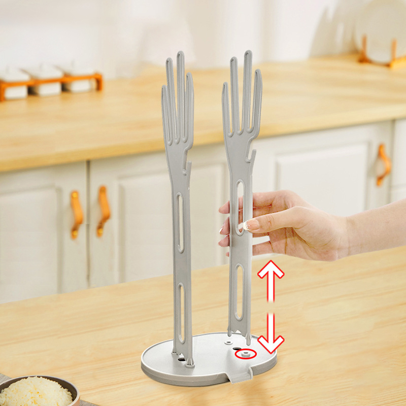 Soporte para guantes de cocina, soporte para secador de guantes de goma, soporte para toallas, drenaje, estante de almacenamiento para encimera, accesorios para fregadero de cocina, 1 ud.