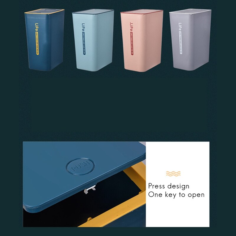 Household Simple And Hand-Pressed Trash Can/Kitchen Trash Can