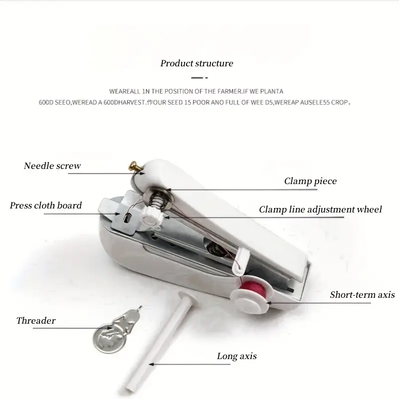 Portable handheld sewing machine set, household handheld simple manual sewing, small tailor machine