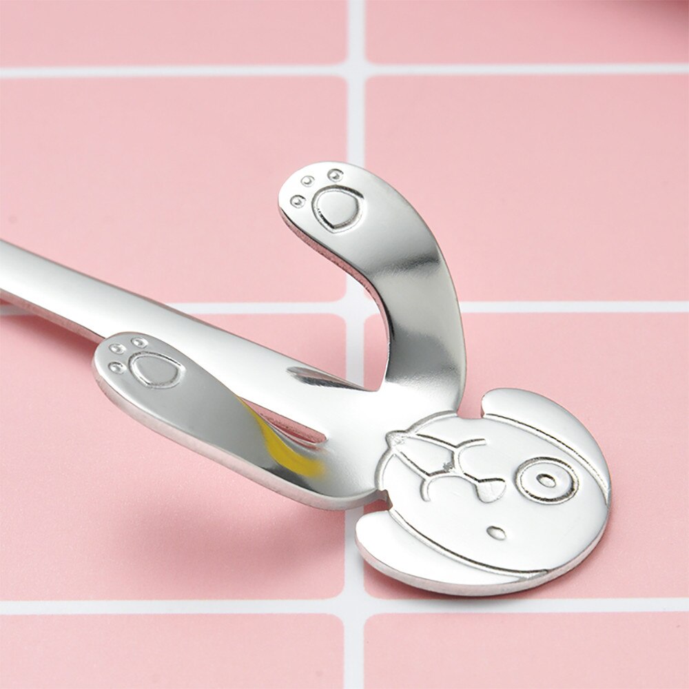 Cute Dog Spoon Long Handle Spoons Flatware Coffee Drinking Tools Kitchen Gadget Spoon