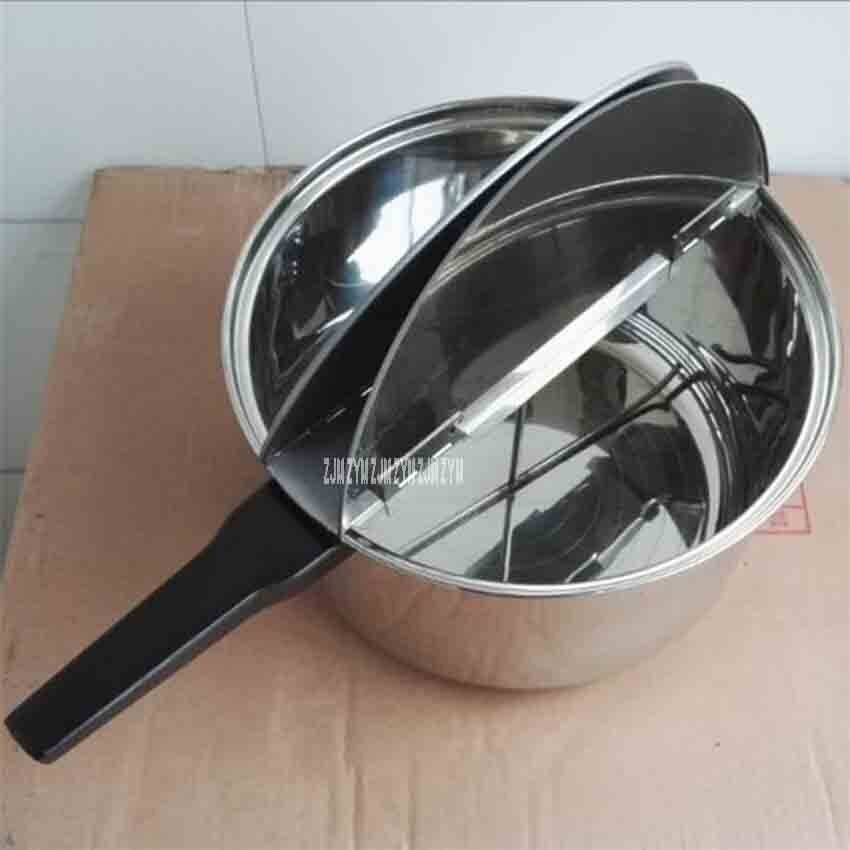 Hand-betrieben edelstahl Material Popcorn topf Kommerziellen Manuelle Popcorn maschine Popcorn Expander 0,6 MM dicke edelstahl kappe