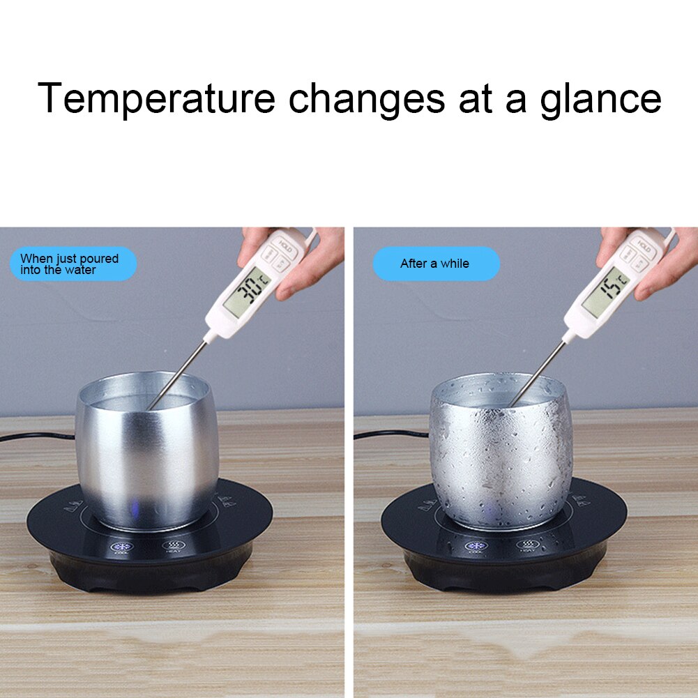 Taza de calefacción de refrigeración de café 10W 59 ℉-131 ℉ calentador eléctrico inteligente de enfriamiento rápido para mesa de oficina taza de té de cerveza placa de calentamiento