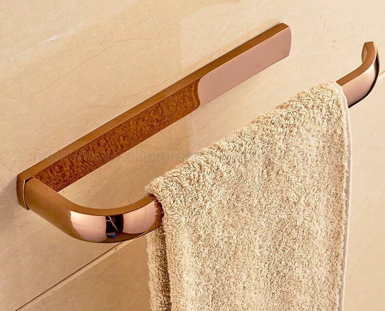 Rose Goud Messing Afwerking Badkamer Accessoires Set, Papier Houder, Handdoek Bar, Zeep Mand, toiletborstel Houder, Badkamer Sets zba865: Towel Bar