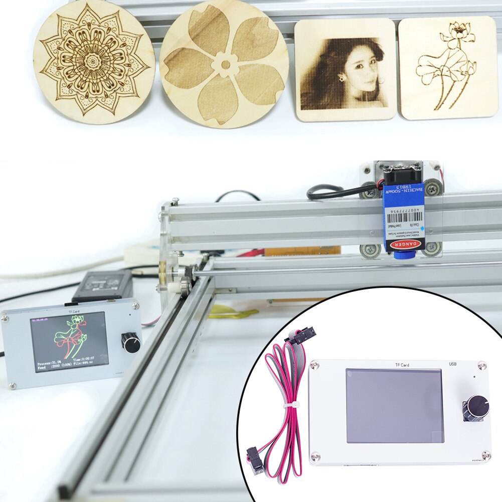 Offline Controller Spare Parts Repair Aluminium DIY Home Durable Layered Carving Machine Accessories Practical Support TF Card