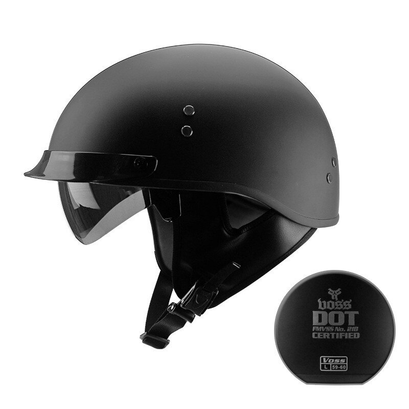 Zwarte Vintage Moto Rcycle Helm Open Helm Dot Goedgekeurd Half Helm Retro Moto Casco Capacete Moto Ciclistas Capacete
