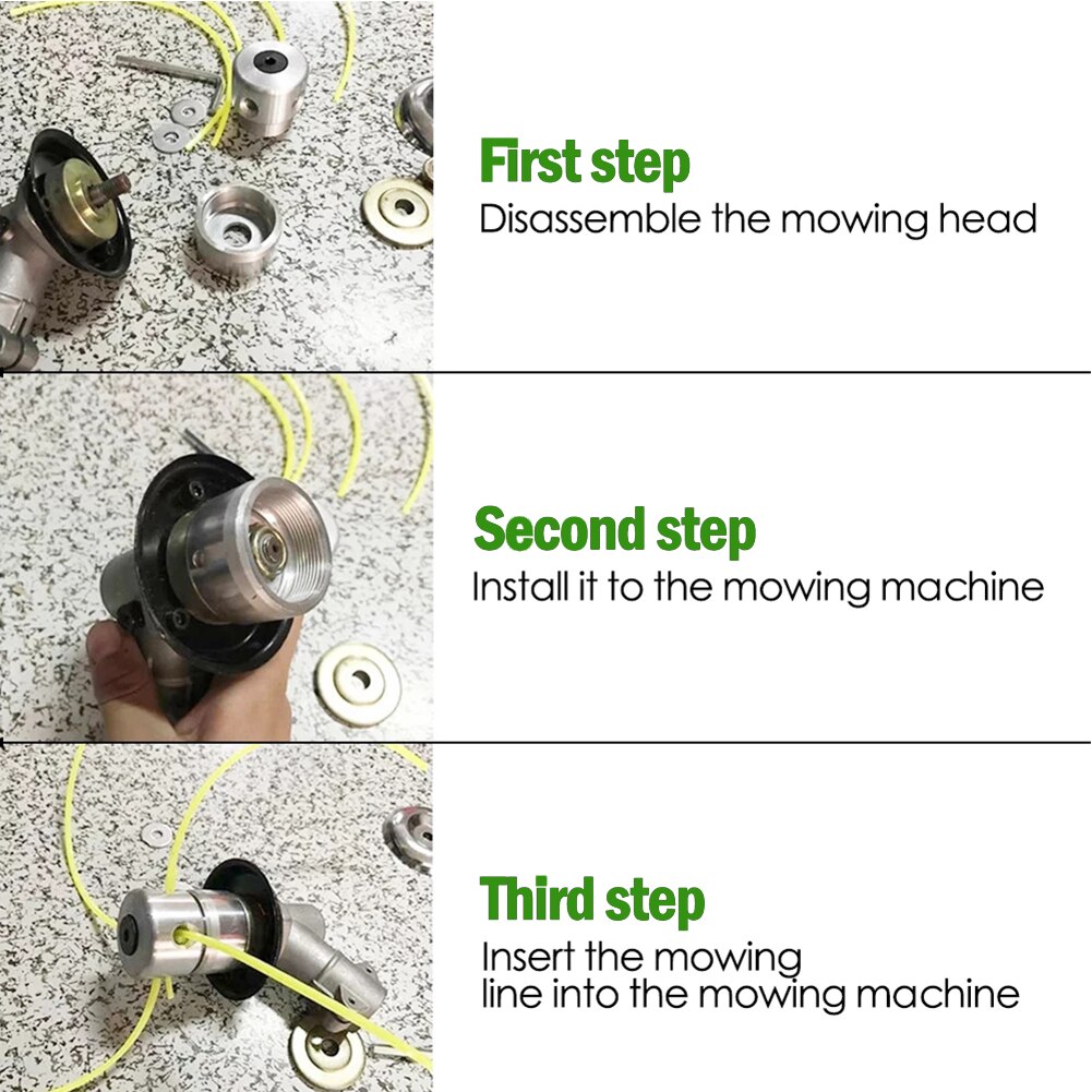 Universal Trimmer Head Aluminium Strimmer Head Trimmer Heads String Set Grass Brush Cutter Accessory Durable Strimmer Head