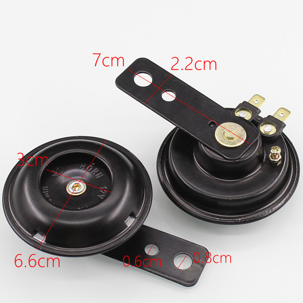 12V / 48V Waterproof Electric Bike Horn Electronic Loud Bell Trumpet 12V Pure Copper Coils General Iron Motorcycle Scooter Bell