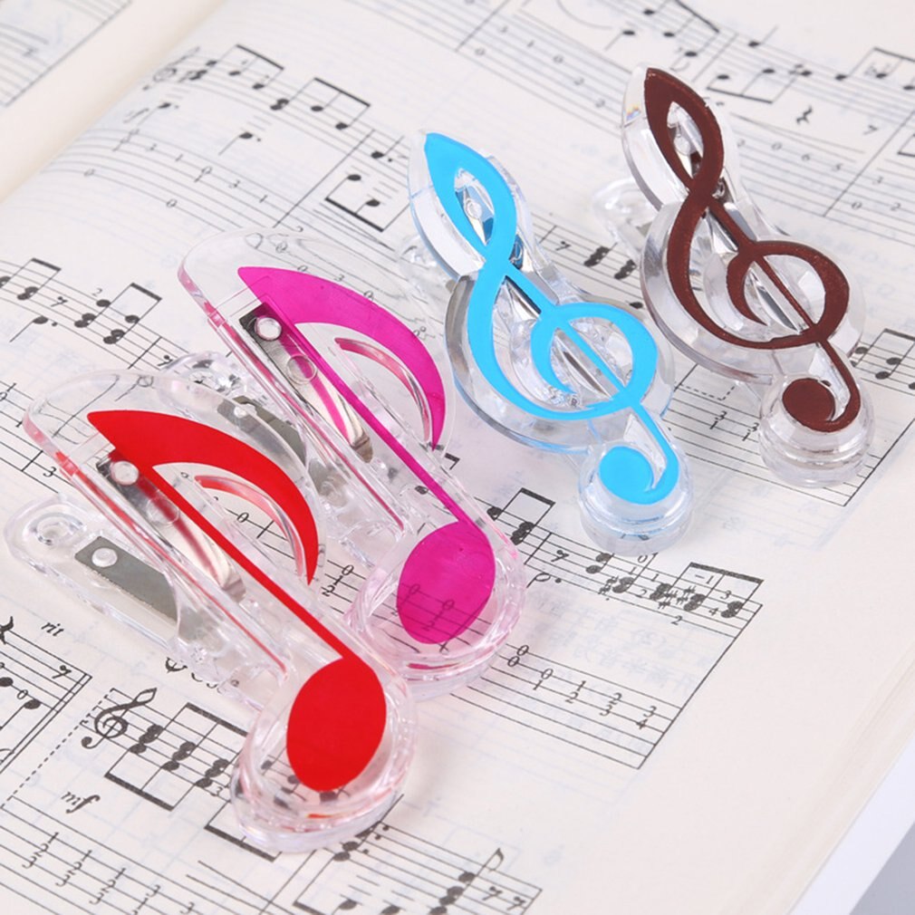 Strong Wind Piano Music Sheet Music Clips Plastic Clips Spectrum Clips Book Clips Musical Instrument Accessories with Pick