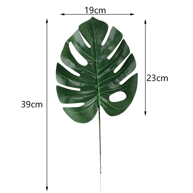 24 Pcs 2 Soorten Tropische Plant Palm Bladeren Kunstmatige Palm Bladeren Faux Bladeren Safari Bladeren Hawaiian Turtle Leaf Luau