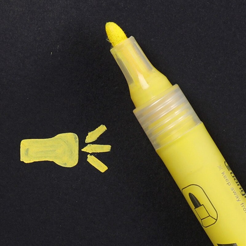 1 Uds. Rotulador permanente de pintura acrílica para cerámica para manualidades taza de porcelana de cristal de roca pintura de lienzo de tela de madera 5 colores: yellow