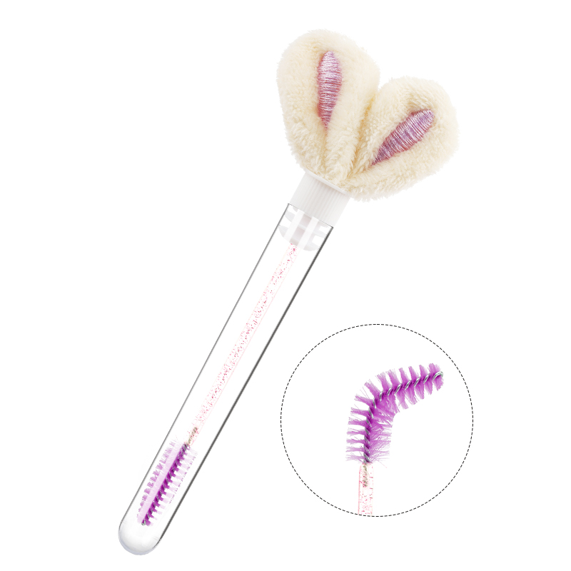 5 Pcs Rabbit Ears Decoration Tube Eyelash Brush Eyebrow Comb Clear Mascara Wands Micro Brush Makeup Tool Lash Extension Supplies: green
