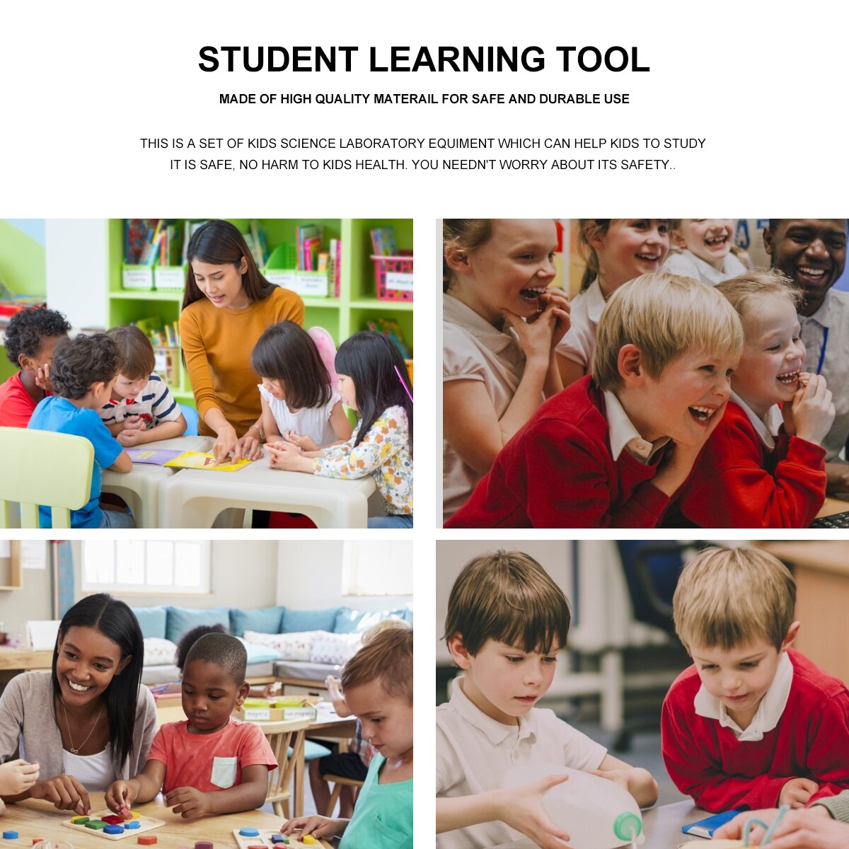 3 Sets of Kid Science Laboratory Equipment Student Tray Balance Simple Balance