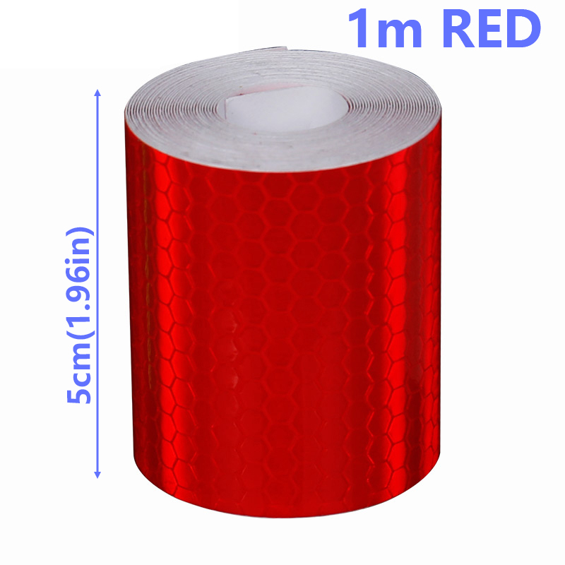 Reflecterende waarschuwingstape motorfiets veiligheidswaarschuwingstape rasterreflector reflecterende sticker accessoires auto styling sticker: Roze