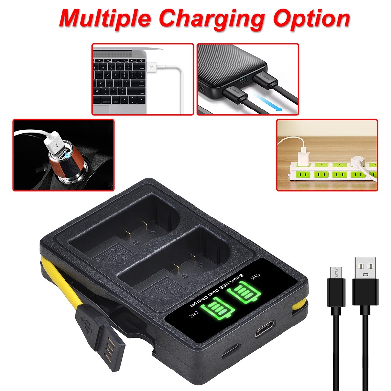 Batterie EN-EL15C EN-EL15B EN-EL15 + chargeur avec Port type-c, pour appareil photo Nikon Z5 D850 Z6 Z7 D780 D750 D810 D7000 D7500 Z6 ii