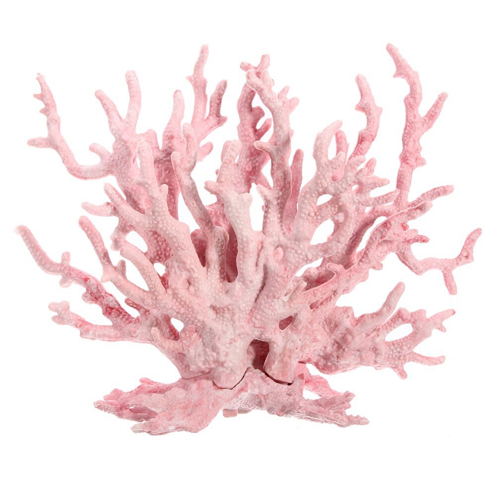 Light Pink Artificial Vivid Resin Coral Aquarium Fish Tank Decoration