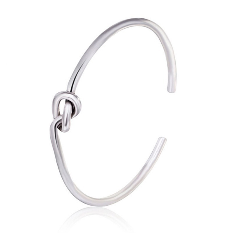 Mewgulf Drie-Dimensionale Gedraaide Draad Geknoopt Bangle Geometrische Armband