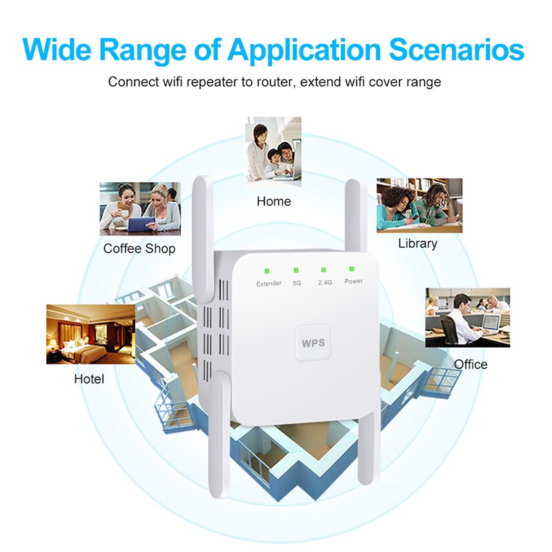5GHz Wifi Repeater Wireless WiFi Extender 1200Mbps Repiter WiFi Signal Amplifier Wi-Fi Long Range Booster AC 2.4G 5G Ultraboost