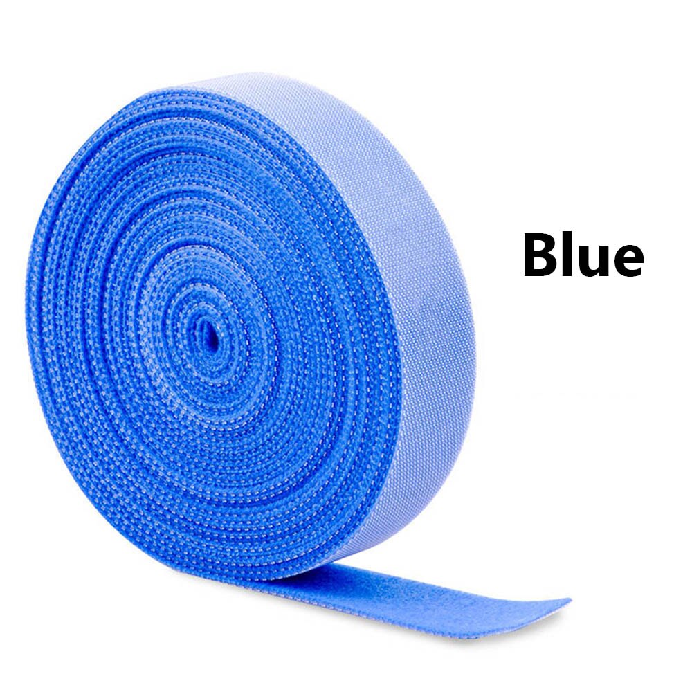 5M Nylon Cable Ties Organizer Cord Winder Strap USB Cable Holder Protector Earphone Mouse Wire Management For Home Daily Tools: Blue
