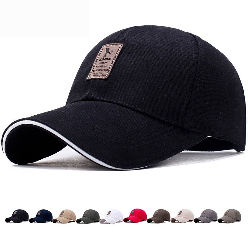 Men's Adjustable Baseball Cap Casual Leisure Hats Snapback Hat Caps Breathable Sun Hat Golf Tennis Running Sportswear