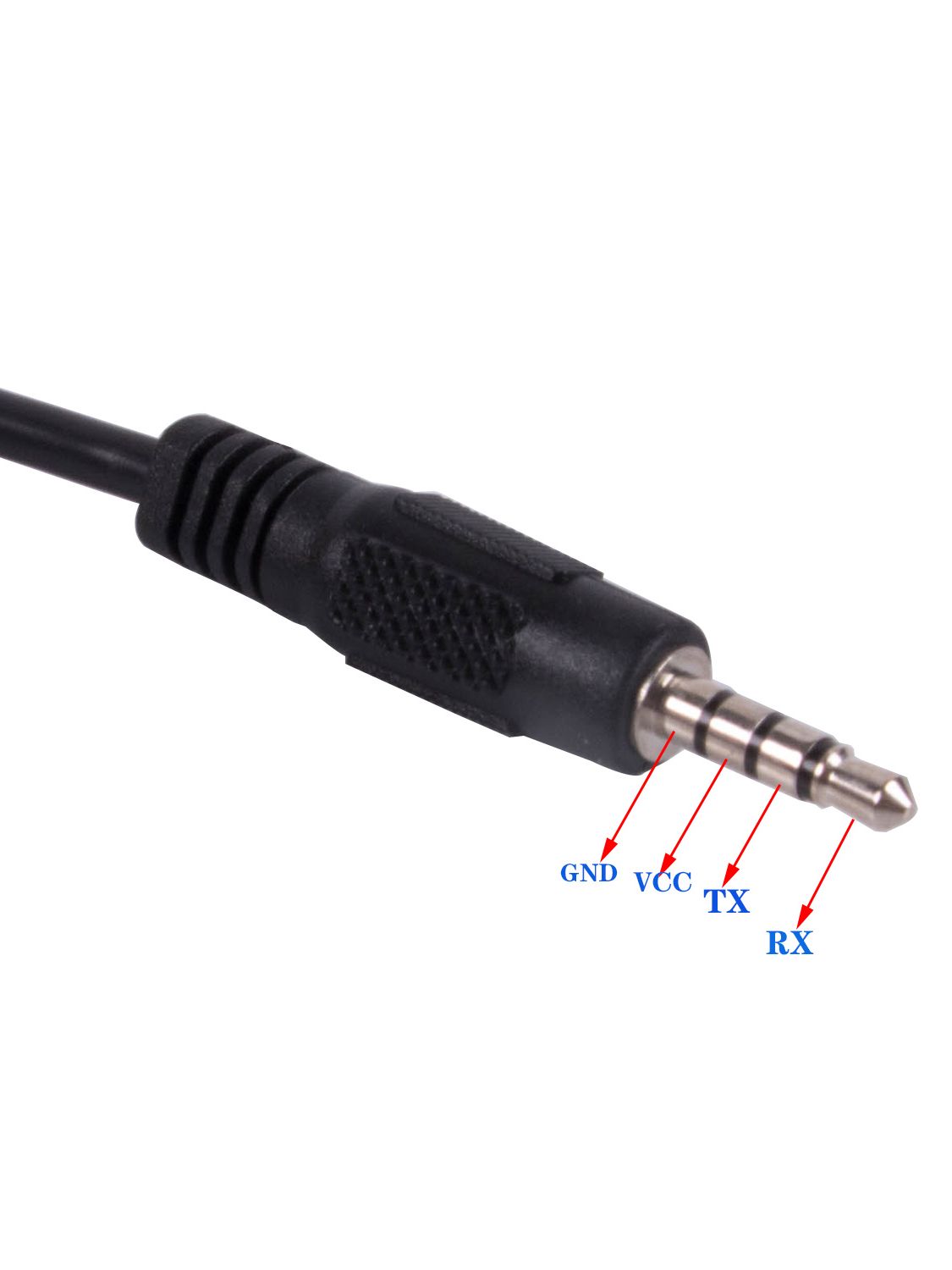Silicon CP2102 Usb Naar 3.5Mm Stereo Jack RS232 Seriële Adapter Converter Kabel Met 4 Polen Tx Rx Gnd Vcc pinout: standard Pinout