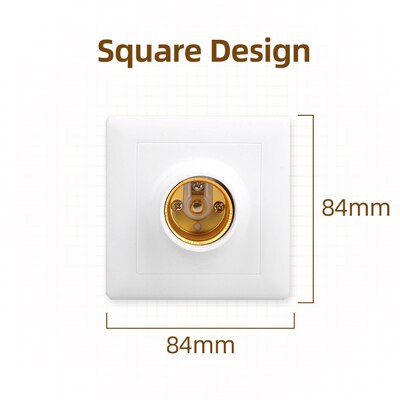 E27 Led Lamp Houder Vuurvast Materiaal Fitting Socket met Stekker Schakelaar E27 Base Opknoping Lamp Socket op-off schakelaar: Square design