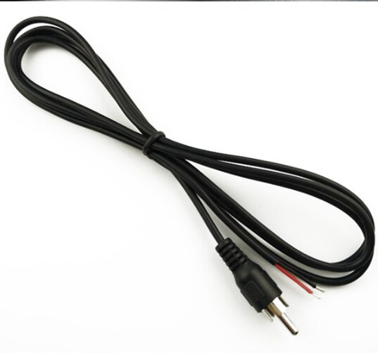 1 m RCA Male Audio Lijn naar Tin Blote Koperdraad Connector Plug Netsnoer Verlengsnoer Adapter Kabel Zwart