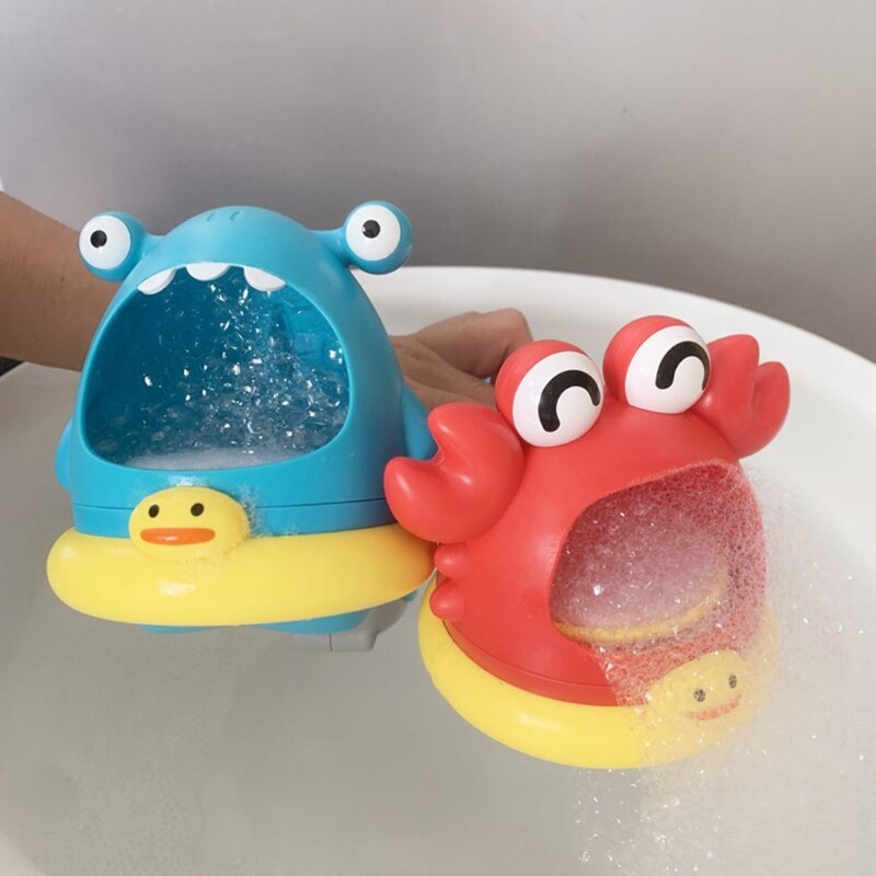 1PC BPA Free Plastic Bubble Blowing Product Cartoon Crab/Shark Bubble Maker Interactive Play Kits Bubble Machine Toy